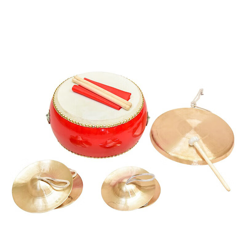 盛扬 26cm腰鼓棒打鼓棒木质实木堂鼓槌排鼓棒带红绸