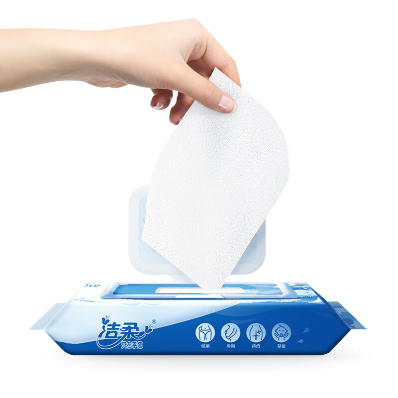 洁柔湿厕纸 50片 擦除99.9%细菌 私处卫生清洁湿巾卫生纸新老品交替