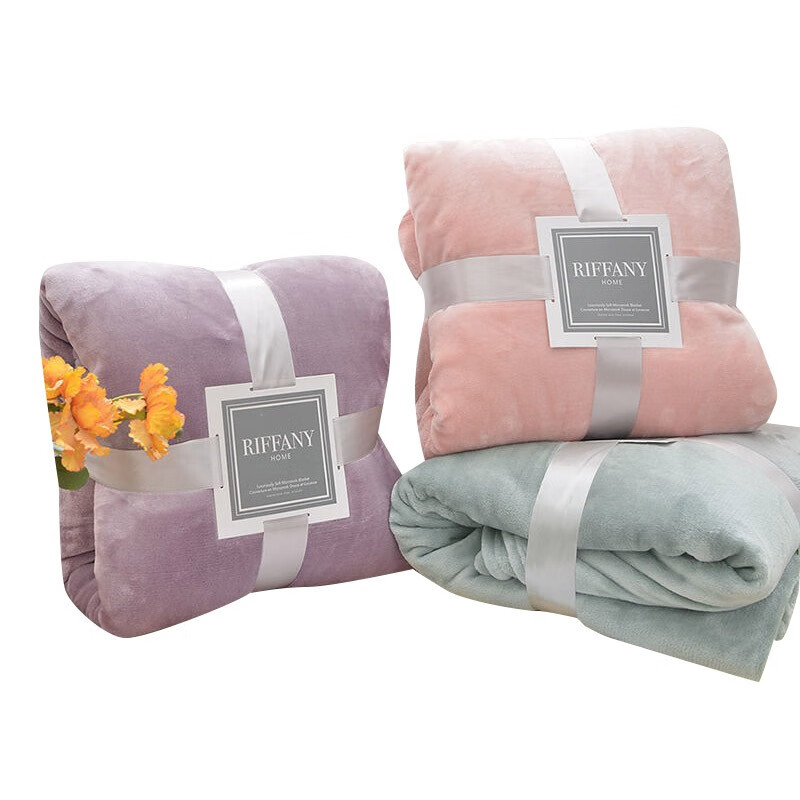 Tri-polar法兰绒毛毯加厚绒毯盖毯 TP3012 韩国粉 150*200cm