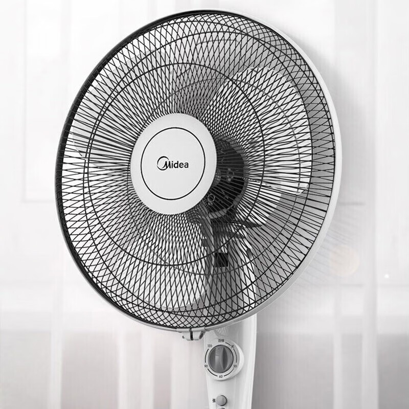 美的（Midea）FSA40YE落地扇家用三叶扇大风量电风扇电扇台立式按键旋钮宿舍客厅白色机械版 FSA40YE