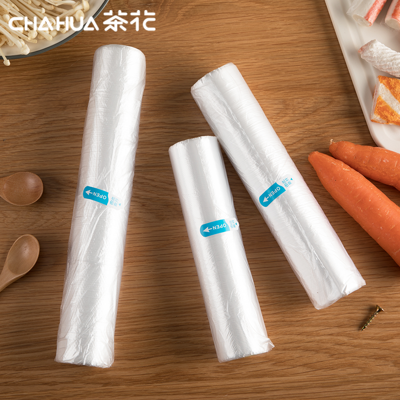 茶花保鲜袋断点式家用经济装食品袋加厚连卷密封袋冰箱冷冻袋微波 【400只】优易撕*保鲜袋XL（30*40cm）