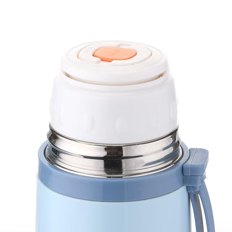 乐扣乐扣（locknlock）保温保冷密封防漏一键开启便携提手保温杯高颜值办公室通勤水杯 渐蓝 350ml LHC6790FU