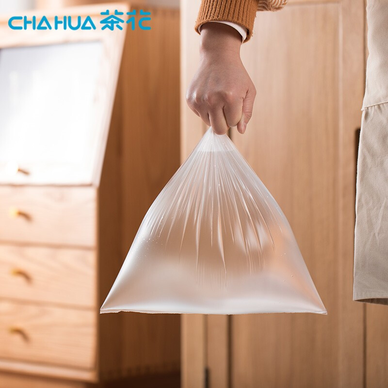 茶花保鲜袋断点式家用经济装食品袋加厚连卷密封袋冰箱冷冻袋微波 【400只】优易撕*保鲜袋XL（30*40cm）