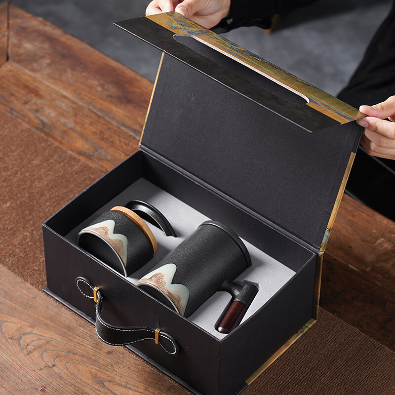 五拾缘远山木柄杯套组WSY-23D01