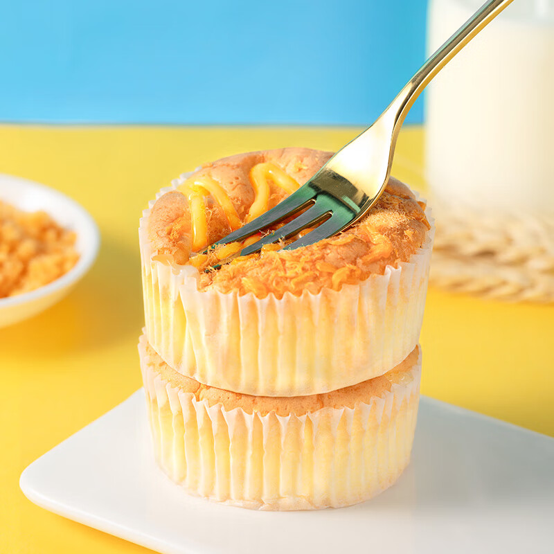 港荣蒸蛋糕 咸肉松味整箱饼干蛋糕 营养早餐办公室面包儿童休闲零食糕 肉松咸蛋糕480g