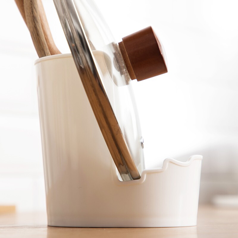 茶花多功能厨房收纳架免打孔砧板菜板餐具锅盖架坐式落地置物架 【三段卡槽】2个装