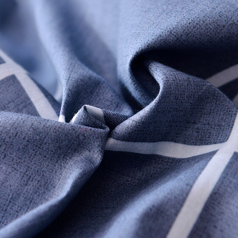 南极人 全棉三件套 简约单人学生宿舍被套床单枕套 1.2米床 150x200cm