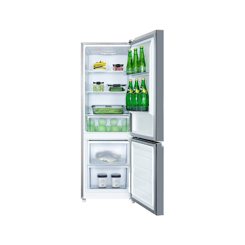 TCL冰箱186升大冷藏室 快速制冷环保材质小冰箱 强劲冷冻 BCD-186C闪白银