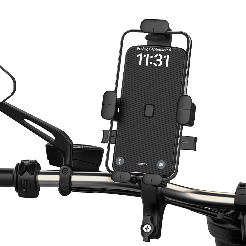 RHO-C30四面防护包TPU软胶保护手机可固定在车把后视镜上 车载手机支架