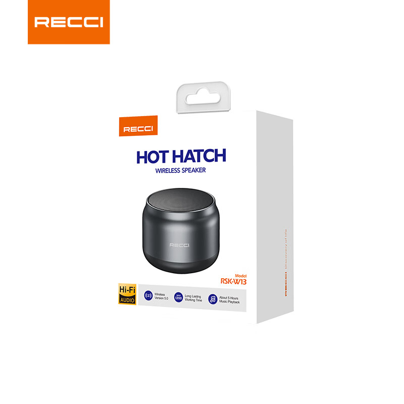 RECCI锐思（Recci） 锐思RECCI小钢炮RSK-W13蓝牙音箱超长持航高清音质 黑色