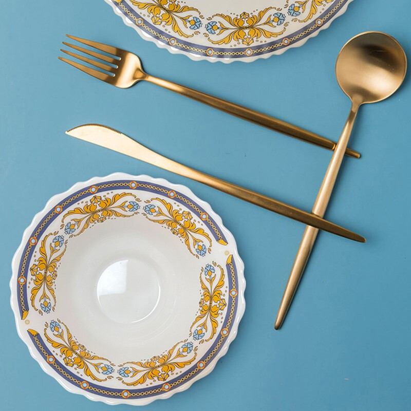 康宁餐具 餐具套装耐高温玻璃碗碟盘套装 彭巴杜夫人餐具30件套 30头