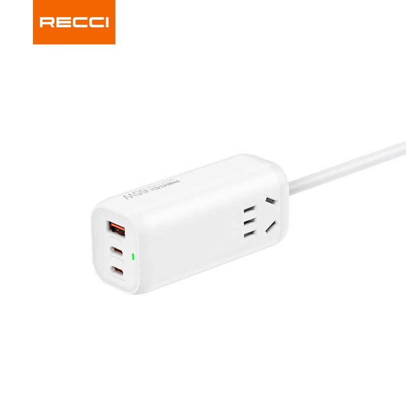 RECCI锐思RCT-P46C氮化镓65w充电器手机插头Type-C口多接口3插头多接口支持带3脚适用笔记本电脑手机