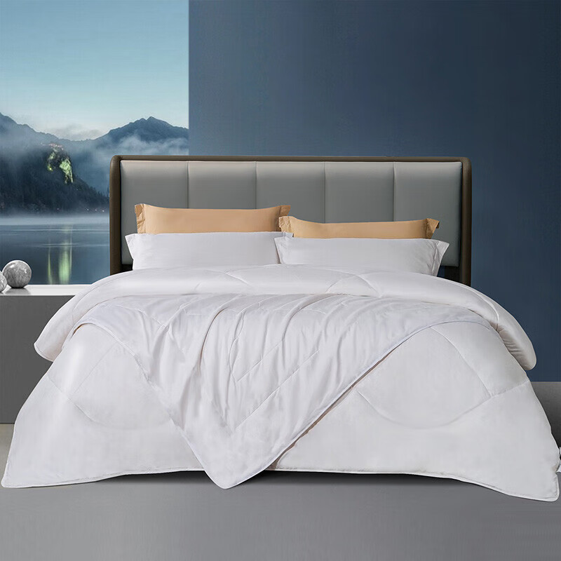 富安娜家纺被子 子母被二合一100%纯蚕丝羊毛被芯抗菌春秋冬被四季被 芯舒1.2米/1米5床适用(152*210cm)