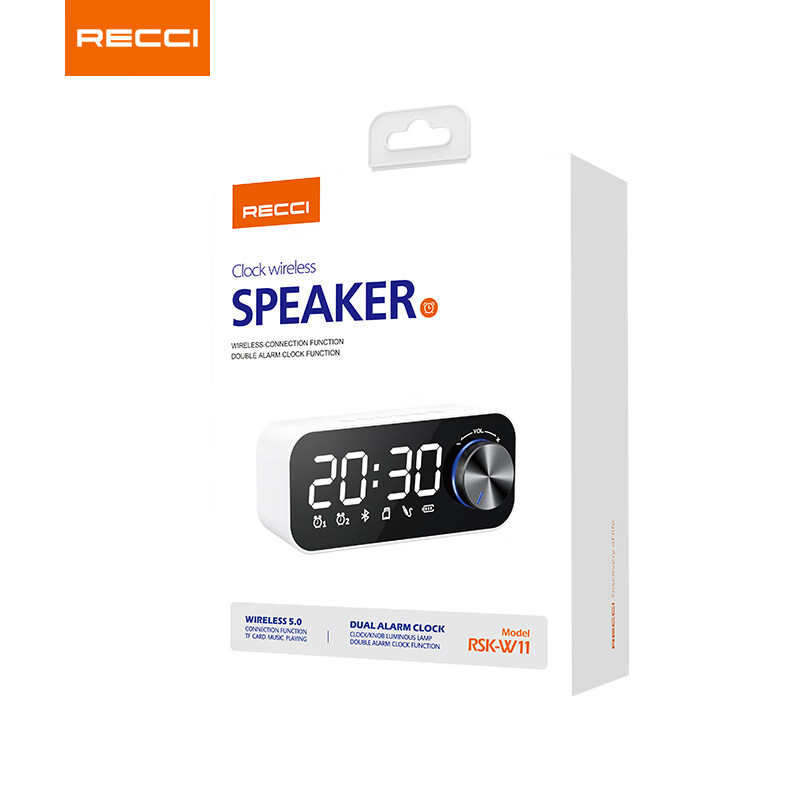 RECCIRECCI锐思RSK-W11 车载蓝牙音响可充电超强续航无线户外音箱 白色