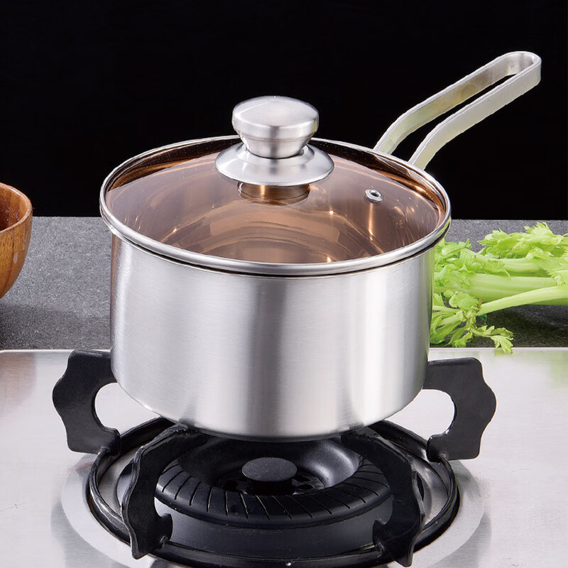 艾逸瑶选 查尔斯欧式不锈钢奶锅16cm 特厚CJ-21107