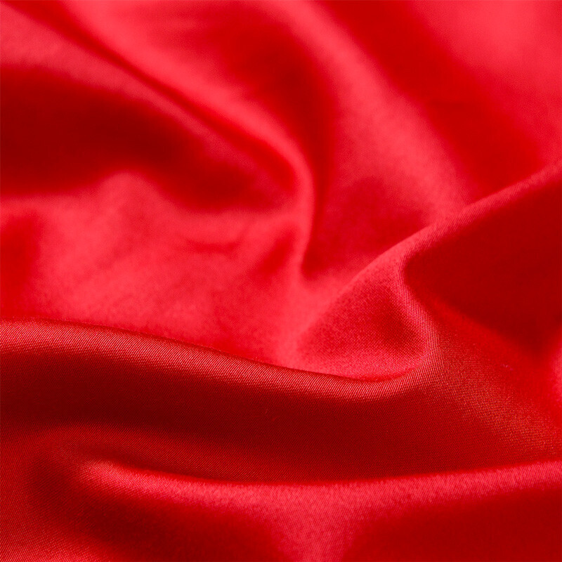 富安娜家纺六件套 纯棉结婚60支长绒棉婚庆刺绣套件双人加大1.8米床