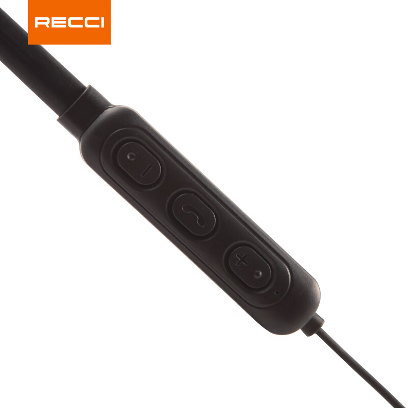 RECCI锐思云歌REP-W09无线运动蓝牙耳机跑步双耳入耳式耳塞颈挂脖式适用于iPhone手机苹果华为安卓 黑色