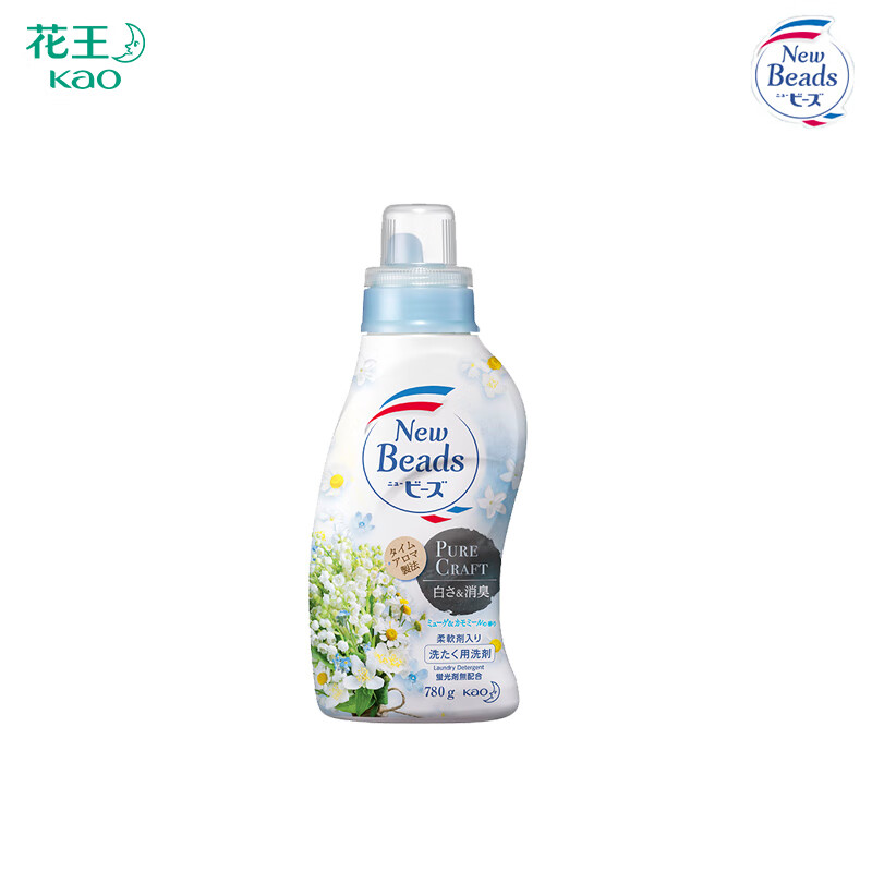 花王（KAO）洗衣液衣物护色洗衣剂日本进口清洁去污柔顺剂二合一 铃兰香780ml