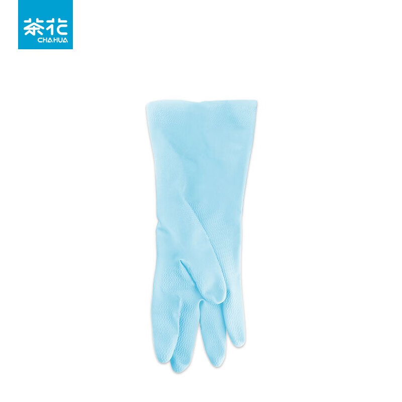 茶花（CHAHUA） 茶花乳胶洗碗手套3双装防水橡胶厨房耐用薄款刷碗洗衣 【光里】红色S码-3双