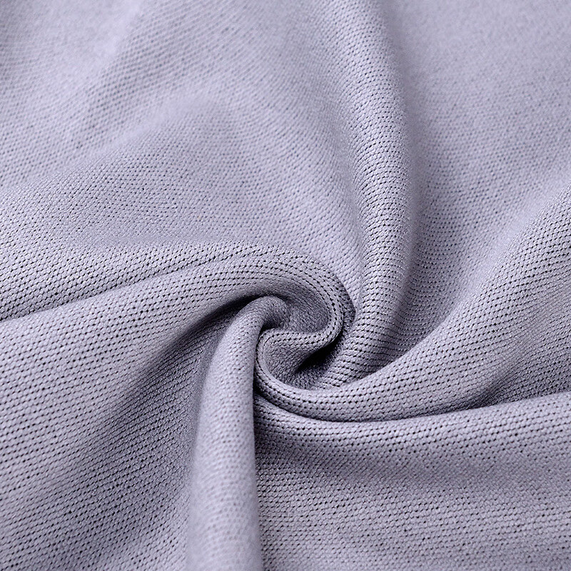 富安娜家纺窗帘 免打孔双开门升缩杆全遮光帘 简约纯色客厅卧室阳台窗帘布 180cm宽*200cm高 两片 格瑞灰