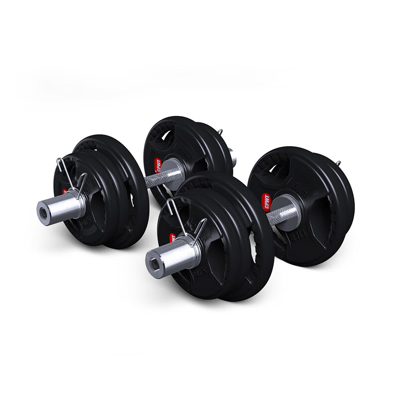 季风寒流（JFHL）健身哑铃片大孔5cm20公斤手抓杠铃片10kg奥杆杠铃包胶15kg*1片