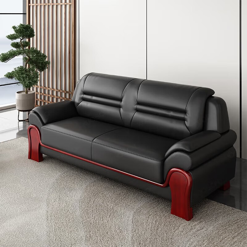 臻远 ZYJJ-80276办公室沙发简约商务沙发茶几组合休闲沙发 牛皮3+1+1