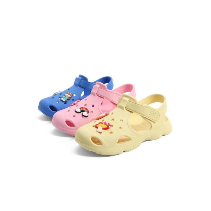 百丽彩虹沙滩凉鞋女商场同款舒适洞洞童鞋3GF31B62 黄色 34