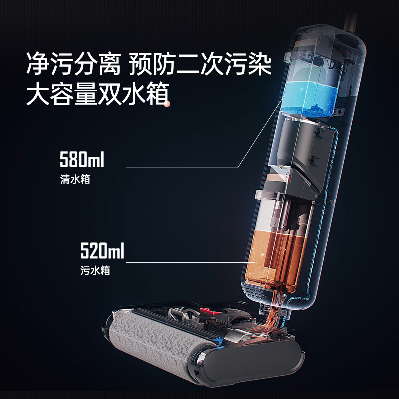 西屋（Westinghouse） 智能无线洗地机自清洁吸拖洗一体拖地机家用吸尘洗地机 WXT-C97 磨砂红