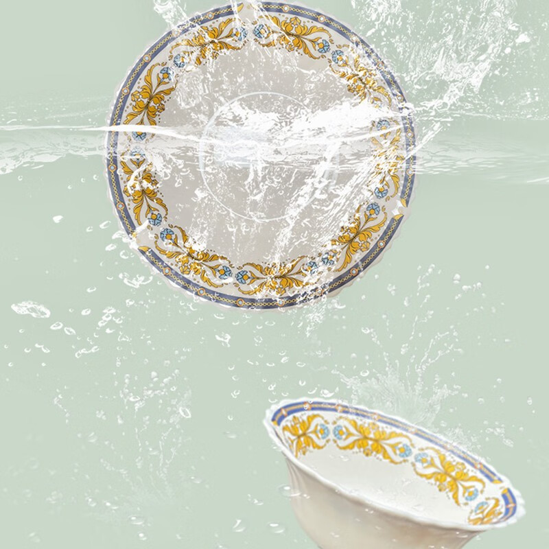 康宁餐具 餐具套装耐高温玻璃碗碟盘套装 彭巴杜夫人 餐具10件套 10头