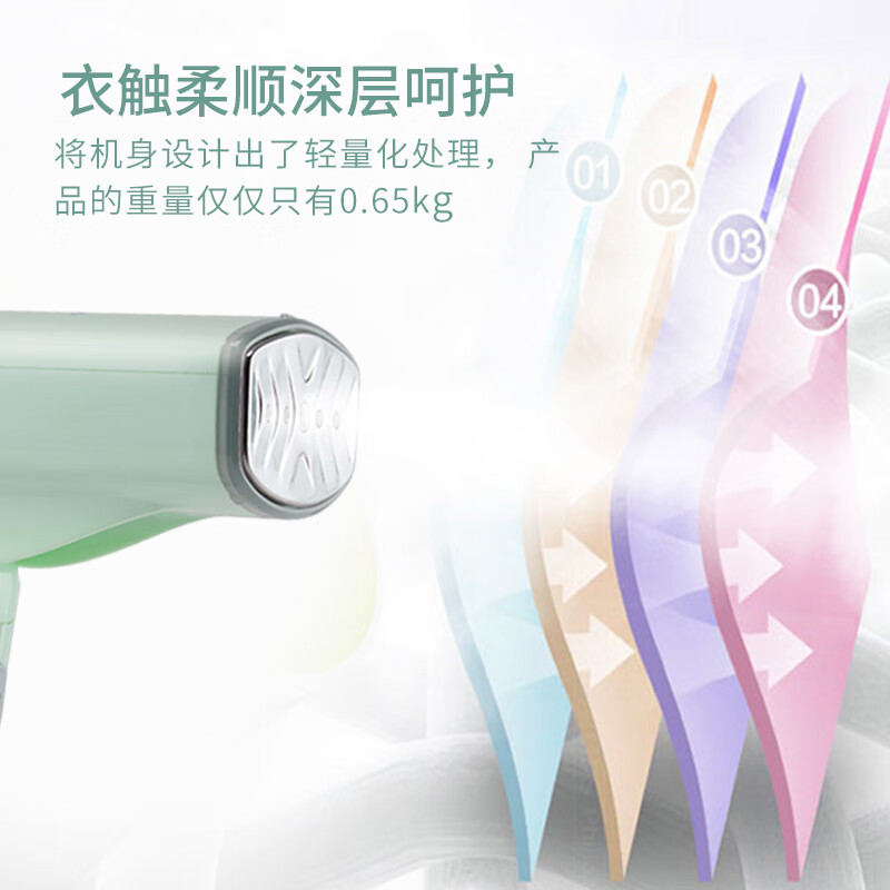 morosphy richerods手持挂烫机家用蒸汽杀菌除菌烫斗小型熨烫机 便携旅行出差迷你熨衣服神器 绿色 MF-98899