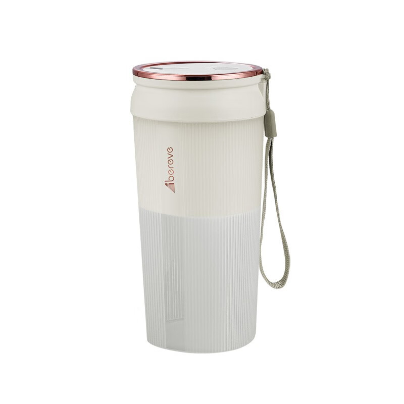 艾贝丽（AIBEILI）便携式果汁机无线榨汁杯果蔬迷你食品级做水果汁奶昔冰棍榨汁机器【多种充电方式】 ABL-GZ94 米黄色