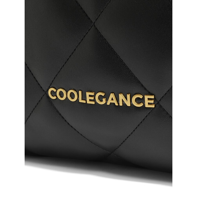 百丽时尚小香风菱格链条大容量托特包手提单肩包X6384DX2 黑色 F