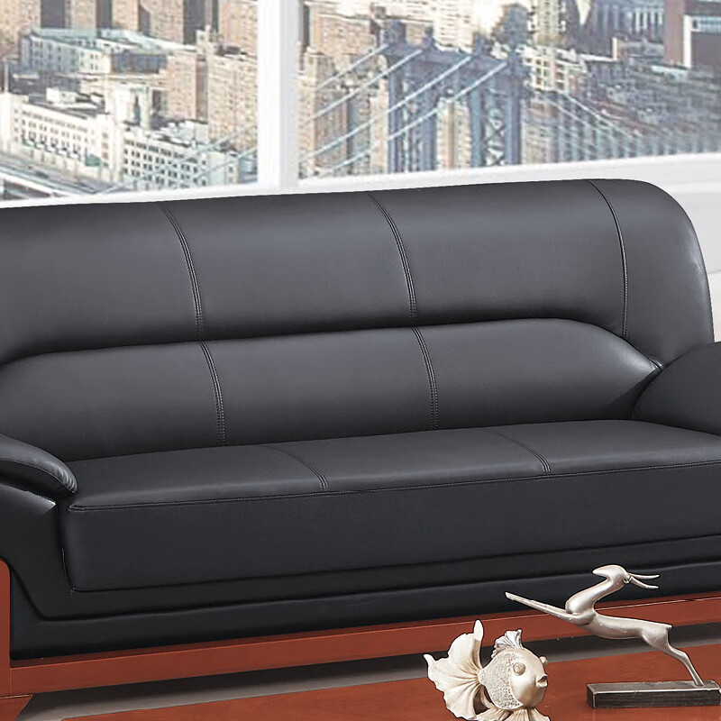 臻远ZYJJ-80283办公沙发茶几组合简约会客沙发商务皮沙发 西皮单人位