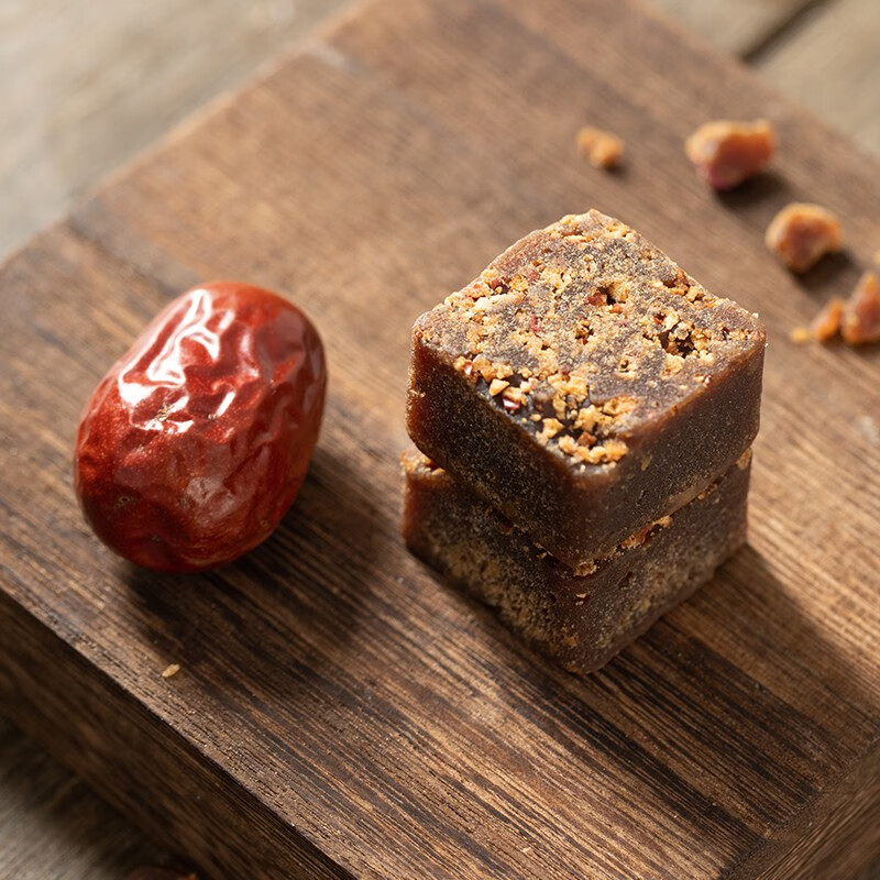 燕之坊 红糖黑糖块纯手工甘蔗古法红糖姜汁玫瑰红阳姜茶单独小包装 红枣红糖216g 【约10~12块/盒 】