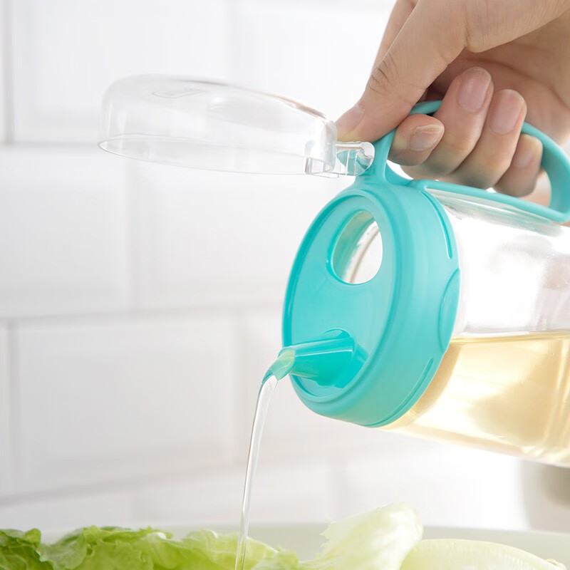 茶花（CHAHUA） 茶花油壶玻璃防漏厨房用品装塑料调味瓶醋瓶酱油瓶套装375m 【15*7.9cm】灰色