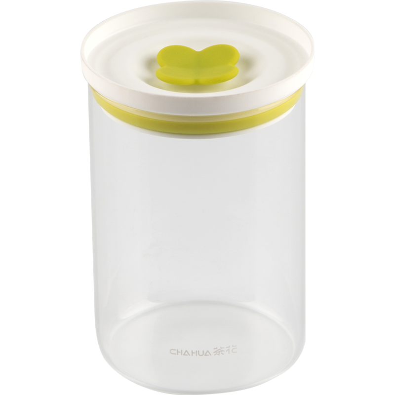 茶花密封罐玻璃食品瓶子蜂蜜柠檬百香果瓶泡菜坛子带盖家用厨房储物罐 【580ML】小号