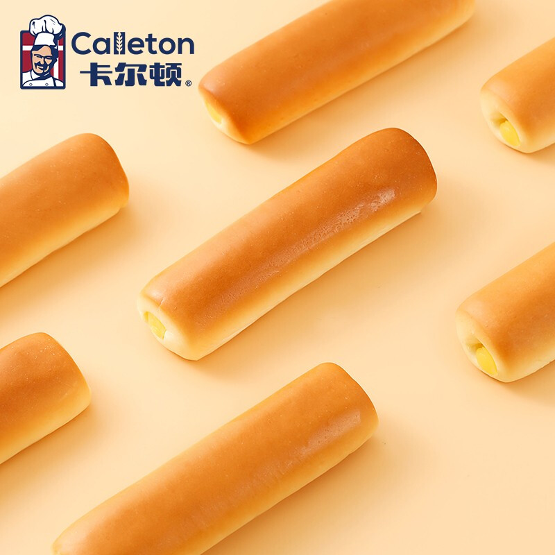 卡尔顿（Calleton） 迷你法棍夹心早餐面包网红软面包休闲零食糕点点心营养早餐500g 迷你法棍500g*2箱