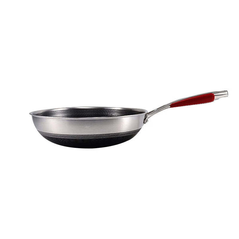 康巴赫（KBH）炒锅家用不易粘少油烟炒菜锅 德系蜂巢316双面炒锅 32cm CDX32A1