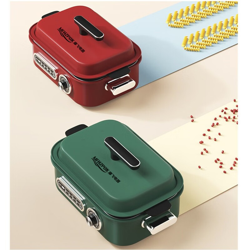 摩飞电器（MFHZPOK） MF-1901B多功能料理锅4.5L大容量家用多用锅蒸煮炒煎锅一体锅 红色