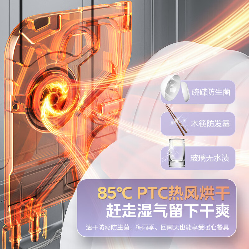美的（Midea）13套集成水槽洗碗机TX60 一体式 大单槽 超一级水效 PTC热风烘干 99.99%灭菌率