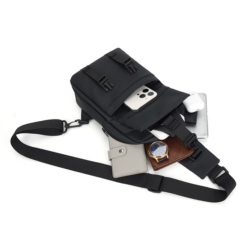 酷龙达户外休闲大容量胸包斜挎包时尚斜背包学生单肩包男生女生简约腰包 CLD-B24511款