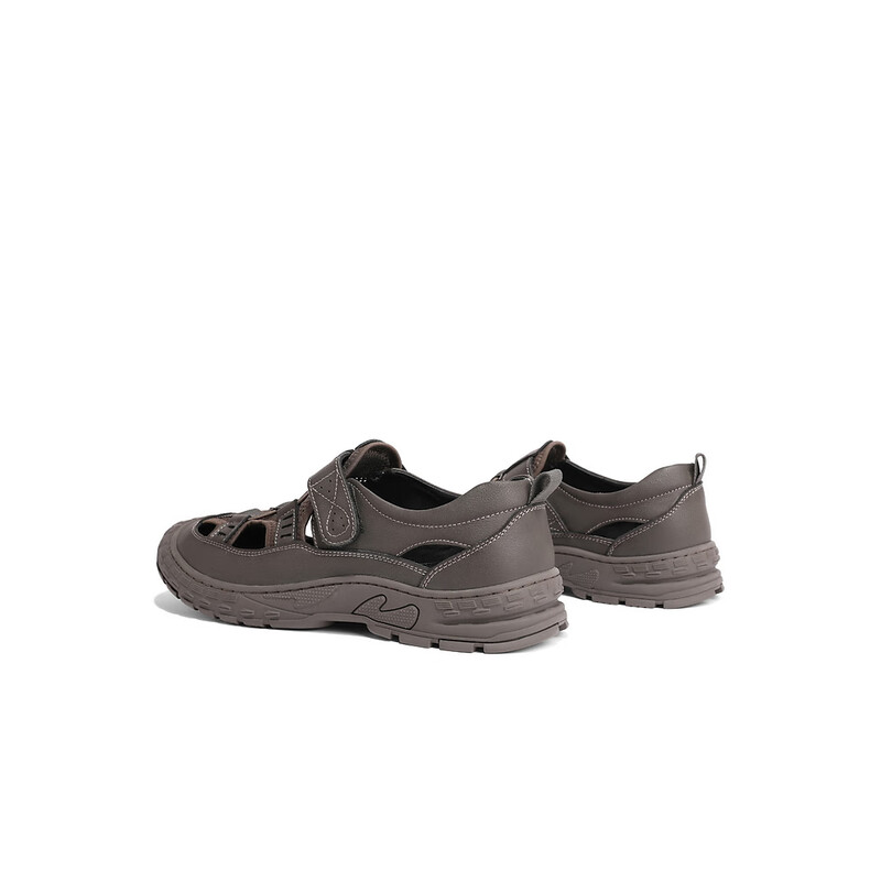 百丽帅气户外凉鞋男2023夏季新款魔术贴透气休闲凉鞋A1074BM3 灰色 41