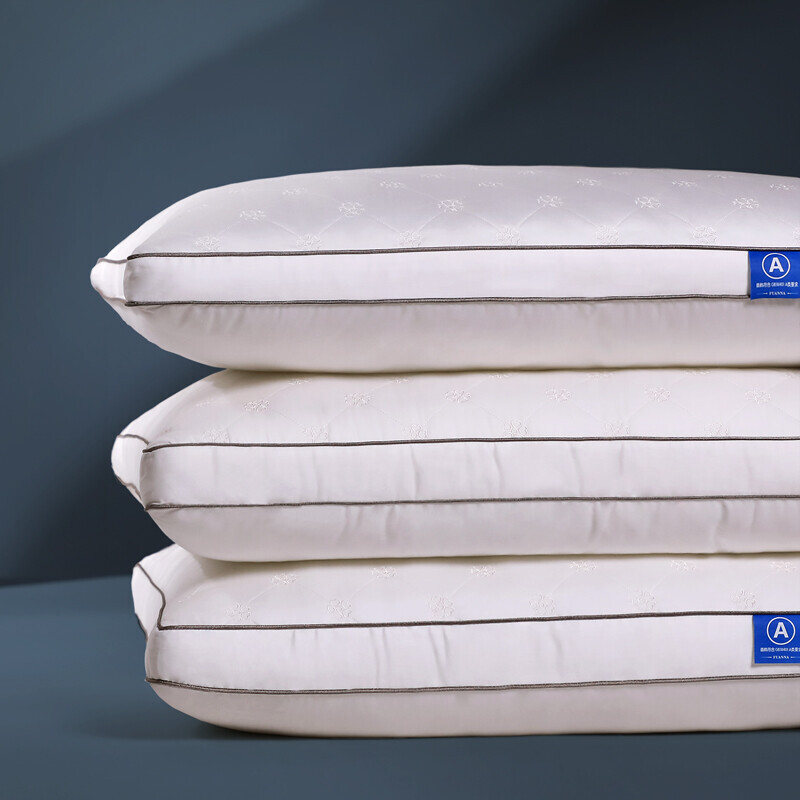 富安娜家纺枕芯 酒店枕头纤维软枕 60S长绒棉全棉A类面料抗菌可水洗枕 70*45cm一个装