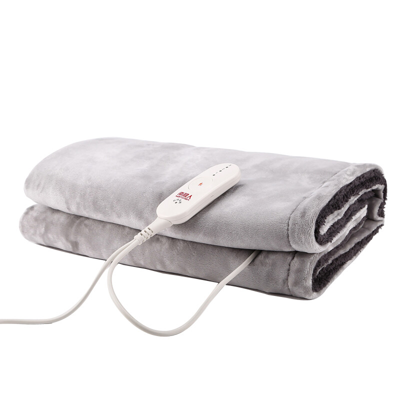南极人（Nanjiren） 电热毯盖毯腿暖身毯暖腿脚护膝毯办公室家用沙发热披毯小型被子 双面灰【105*85】可拆洗自动断电