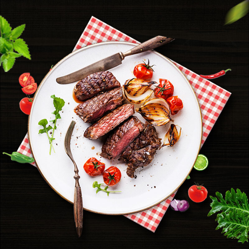 聚春园西式牛排家庭套餐 菲力沙朗西冷牛排 牛肉生鲜片装整切牛排 10片礼盒装（西式1.5kg）