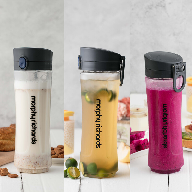 摩飞电器（Morphyrichards）榨汁机 便携式果汁机家用料理搅拌机梅森杯双杯水果电动榨汁杯MR9500