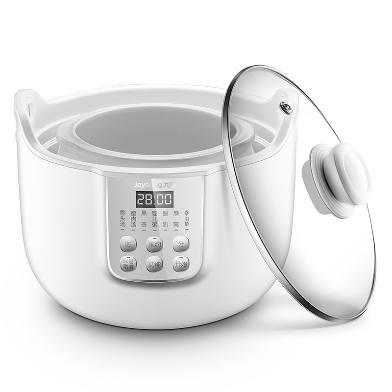 九阳（Joyoung）电炖锅家用1.8L一锅三胆白瓷隔水炖盅全自动多功能智能预约定时D-18G1 白色