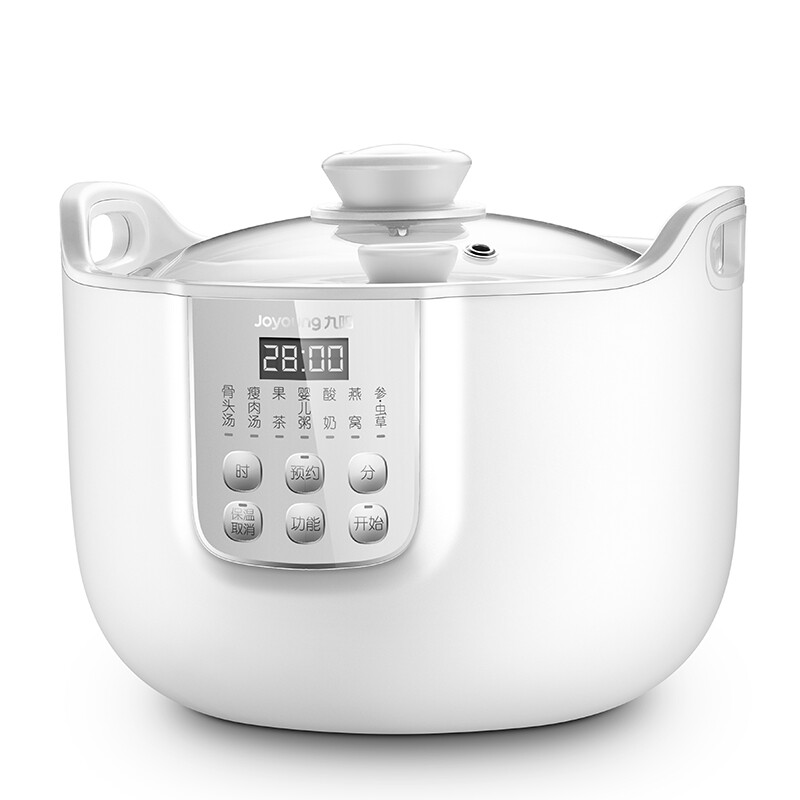 九阳（Joyoung）电炖锅家用1.8L一锅三胆白瓷隔水炖盅全自动多功能智能预约定时D-18G1 白色