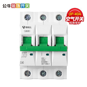 公牛（BULL）空气开关空开开关63A小型断路器家用100A塑壳电闸总闸3P过载4P 3P/40A