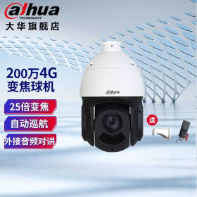 dahua大华4G球机摄像头 200万低功耗人脸检测抓拍监控摄像头 插SIM流量卡需充值流量远程云台摄像机 4英寸23倍变焦DH-SD4223-DGQ-i